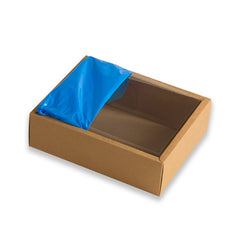 Brown Kraft Hamper Box With Transparent Lid Inner Size: 9*7*3 Inch Outer Size:10*8*3 Inch (BK-30)