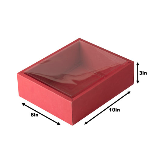 Hamper Box With Transparent Lid Inner Size: 7*9*3 Inch Outer Size: 10*8*3 Inch (BK-30)