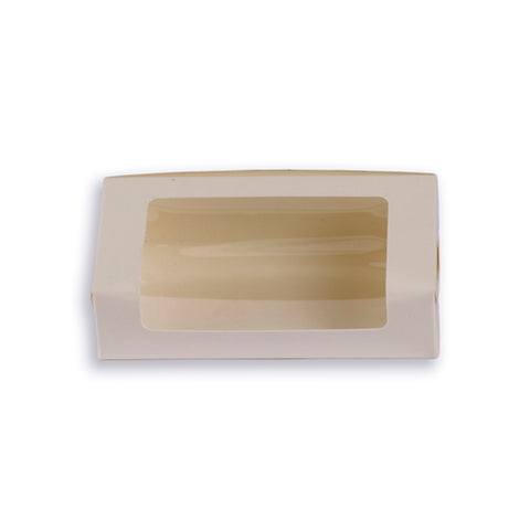 2 Pc Full Window Brownie Box (6.25*3*1.75 Inch) White (BK-34)