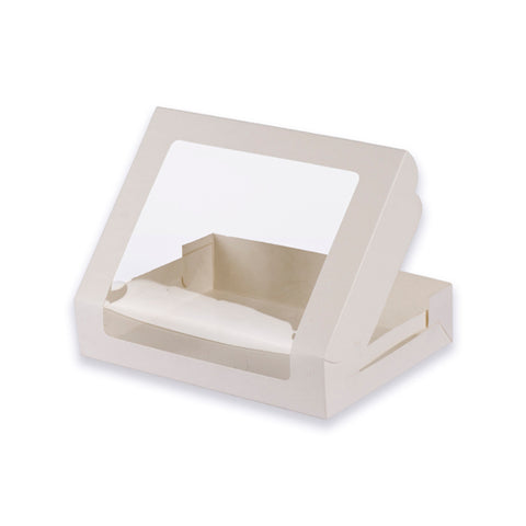 6 Pc Full Window Brownie Box (6.25*8.5*1.75 Inch) White (BK-36)