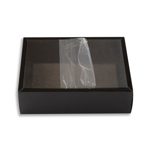 Big Size Hamper Box With Transparent Lid White, Black, Brick Red Inner Size: 8*12*4 Inch Outer Size:9*13*4 Inch (BK-37)