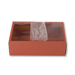 Big Size Hamper Box With Transparent Lid White, Black, Brick Red Inner Size: 8*12*4 Inch Outer Size:9*13*4 Inch (BK-37)