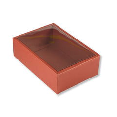 Big Size Hamper Box With Transparent Lid White, Black, Brick Red Inner Size: 8*12*4 Inch Outer Size:9*13*4 Inch (BK-37)