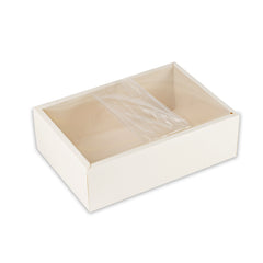 Big Size Hamper Box With Transparent Lid White, Black, Brick Red Inner Size: 8*12*4 Inch Outer Size:9*13*4 Inch (BK-37)