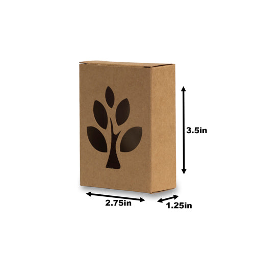 Brown Kraft Soap Box With Window-inside Coated(3.5*2.75*1.25 Inch) (BK-46)
