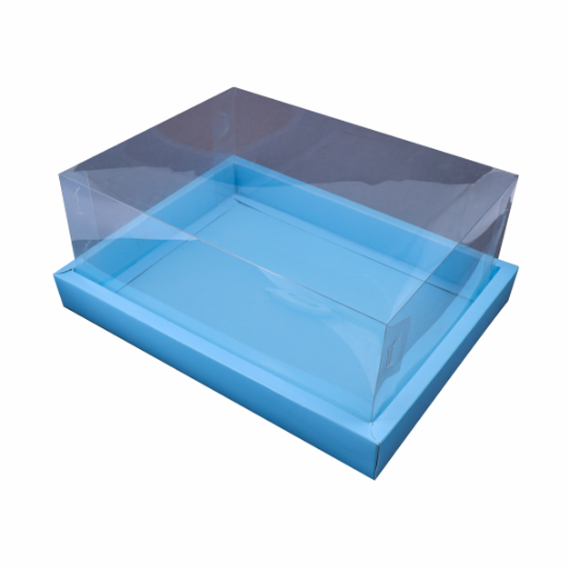 Full Display Hamper Box With PVC Lid and Bottom Tray (9*12*5 Inch) (BK-47)