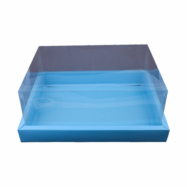 Full Display Hamper Box With PVC Lid and Bottom Tray (9*12*5 Inch) (BK-47)