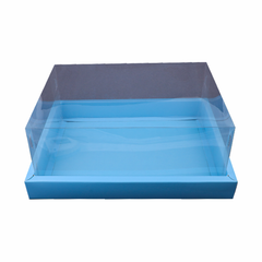 Full Display Hamper Box With PVC Lid and Bottom Tray (9*12*5 Inch) (BK-47)