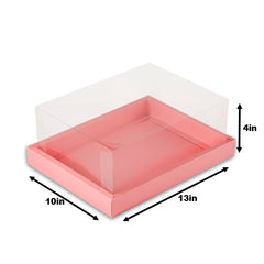 Full Display Hamper Box With PVC Lid and Bottom Tray (9*12*5 Inch) (BK-47)