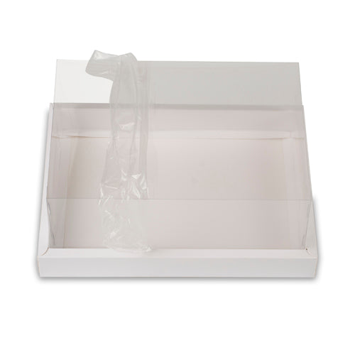 Full Display Hamper Box With PVC Lid and Bottom Tray (9*12*5 Inch) (BK-47)