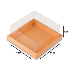 Full Display Hamper Box With PVC Lid and Bottom Tray (10*10*5 Inch) (BK-48)