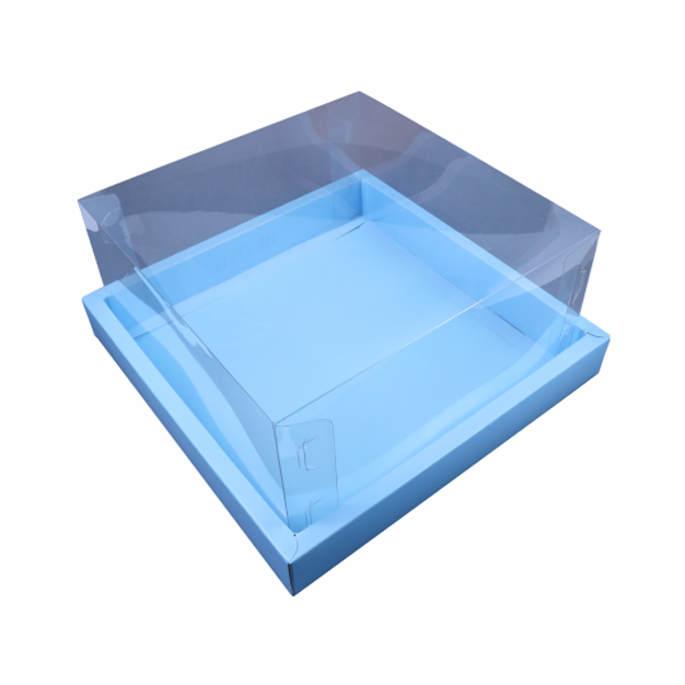 Full Display Hamper Box With PVC Lid and Bottom Tray (10*10*5 Inch) (BK-48)