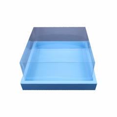 Full Display Hamper Box With PVC Lid and Bottom Tray (10*10*5 Inch) (BK-48)