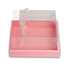 Full Display Hamper Box With PVC Lid and Bottom Tray (10*10*5 Inch) (BK-48)