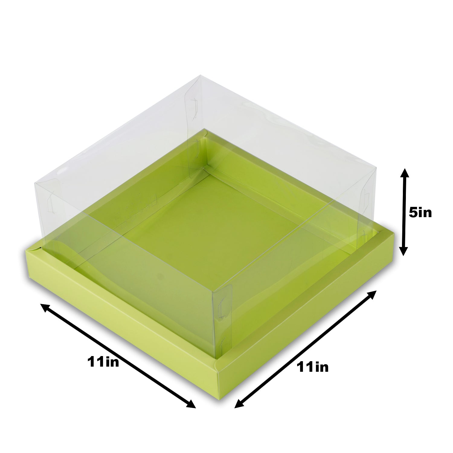 Full Display Hamper Box With PVC Lid and Bottom Tray (10*10*5 Inch) (BK-48)