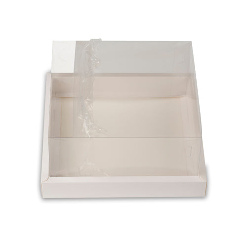 Full Display Hamper Box With PVC Lid and Bottom Tray (10*10*5 Inch) (BK-48)