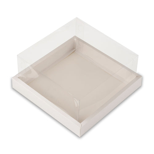 Full Display Hamper Box With PVC Lid and Bottom Tray (10*10*5 Inch) (BK-48)