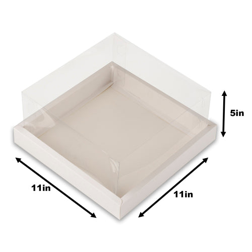 Full Display Hamper Box With PVC Lid and Bottom Tray (10*10*5 Inch) (BK-48)