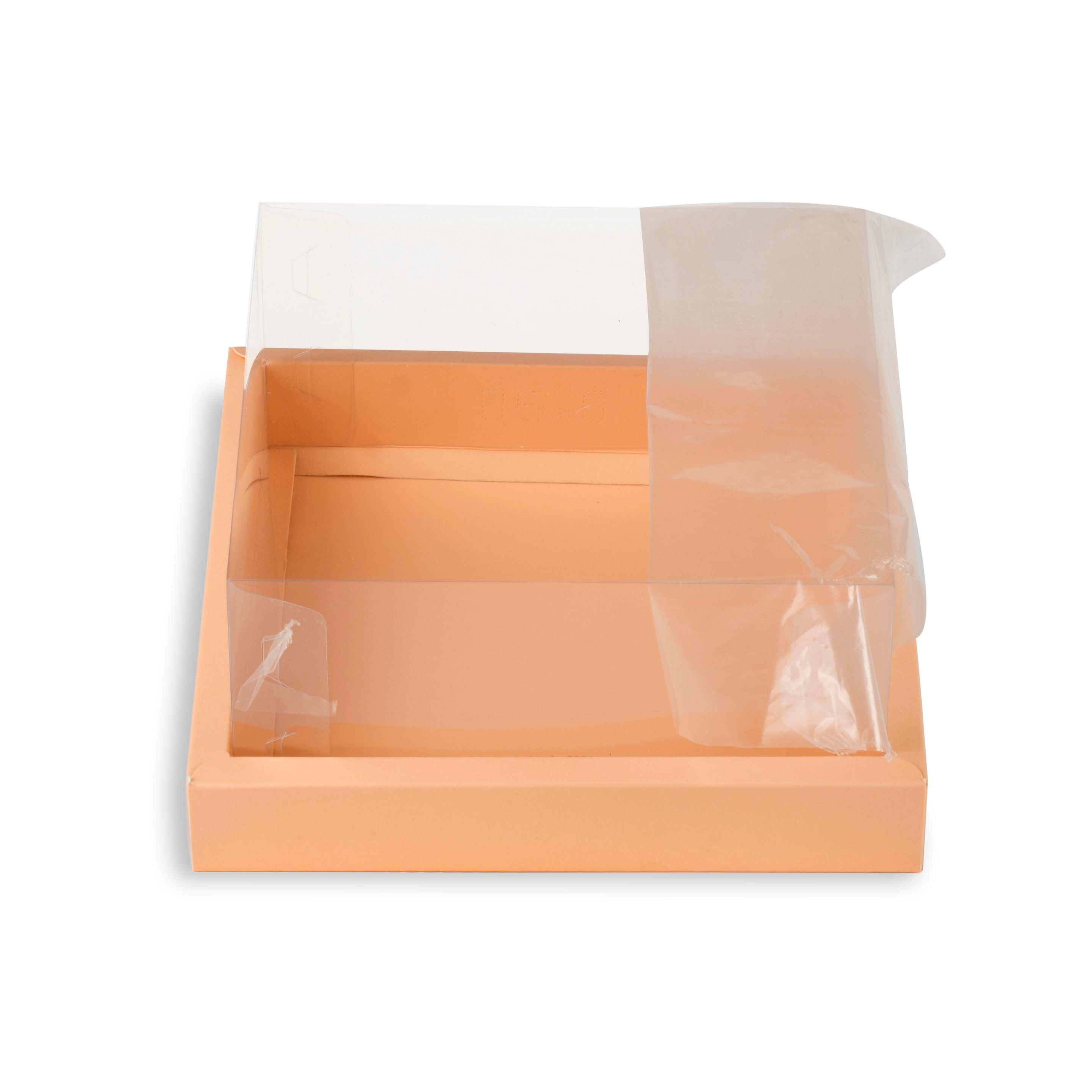 Full Display Hamper Box With PVC Lid and Bottom Tray (8*8*4 Inch) (BK-50)