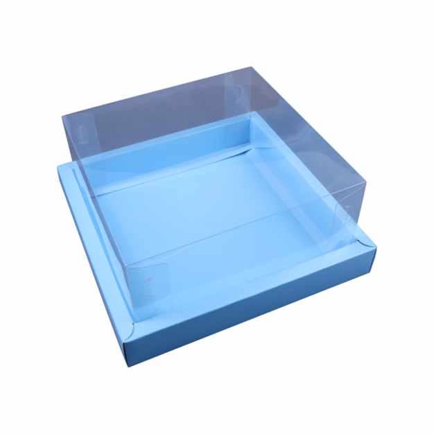 Full Display Hamper Box With PVC Lid and Bottom Tray (8*8*4 Inch) (BK-50)