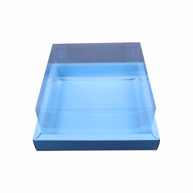 Full Display Hamper Box With PVC Lid and Bottom Tray (8*8*4 Inch) (BK-50)