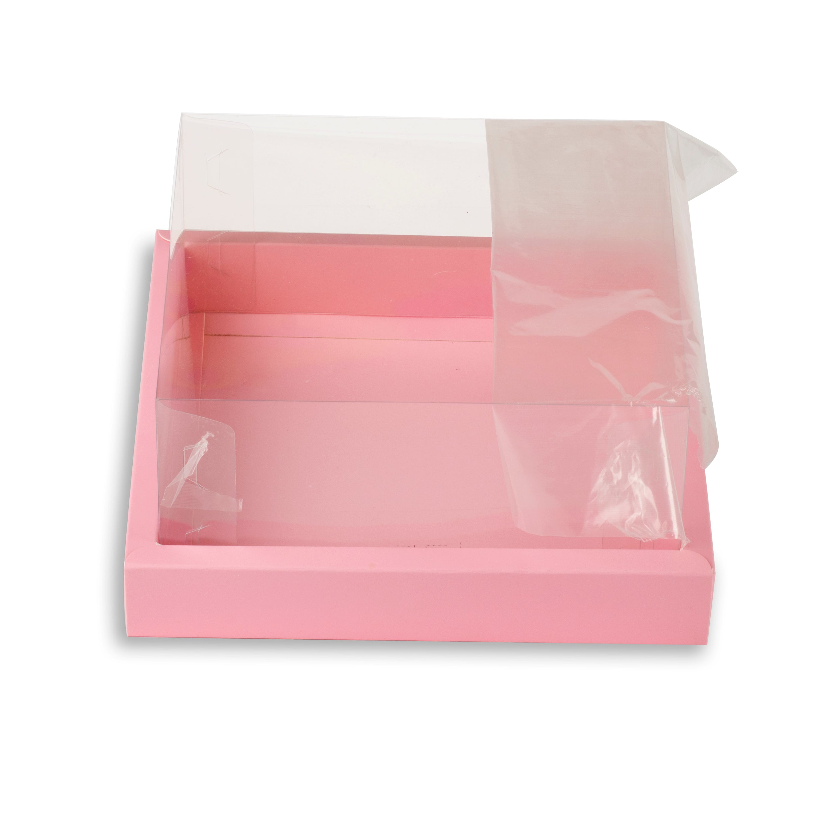 Full Display Hamper Box With PVC Lid and Bottom Tray (8*8*4 Inch) (BK-50)