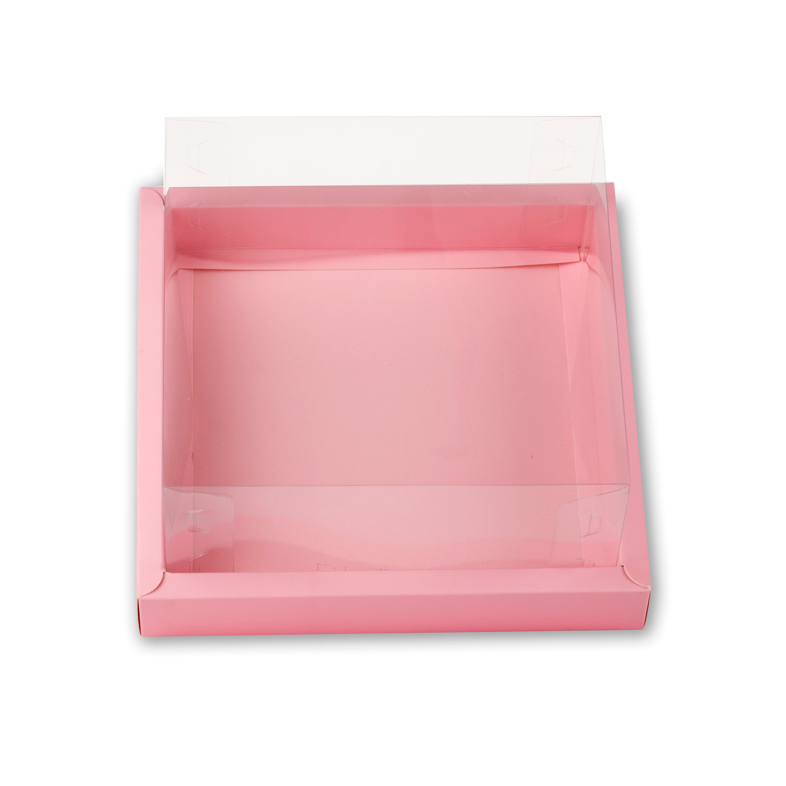 Full Display Hamper Box With PVC Lid and Bottom Tray (8*8*4 Inch) (BK-50)