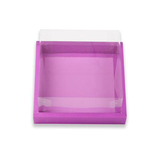 Full Display Hamper Box With PVC Lid and Bottom Tray (8*8*4 Inch) (BK-50)