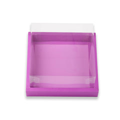 Full Display Hamper Box With PVC Lid and Bottom Tray (8*8*4 Inch) (BK-50)