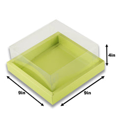 Full Display Hamper Box With PVC Lid and Bottom Tray (8*8*4 Inch) (BK-50)