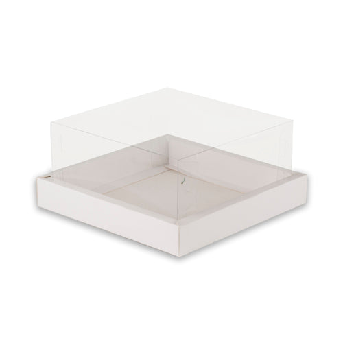Full Display Hamper Box With PVC Lid and Bottom Tray (8*8*4 Inch) (BK-50)