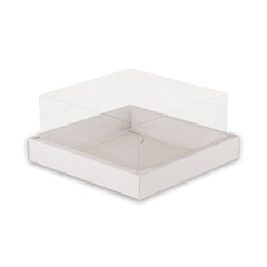 Full Display Hamper Box With PVC Lid and Bottom Tray (8*8*4 Inch) (BK-50)