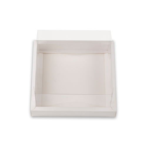 Full Display Hamper Box With PVC Lid and Bottom Tray (8*8*4 Inch) (BK-50)