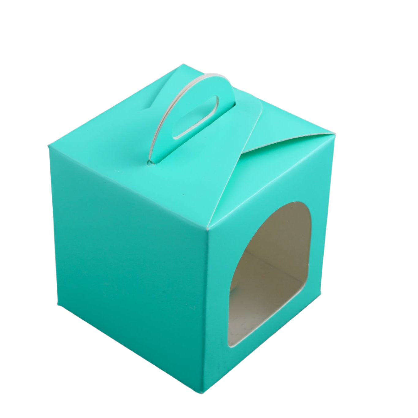 1 Jar Box With Window And Handle (3.5*3.5*3.5 Inch) Pink, Blue (BK-51)