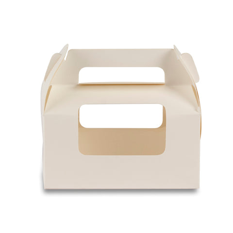 2 Jar Hamper Box With Dual Window And Handle (3.5*7*3.5 Inch) White (BK-52)