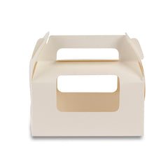 2 Jar Hamper Box With Dual Window And Handle (3.5*7*3.5 Inch) White (BK-52)
