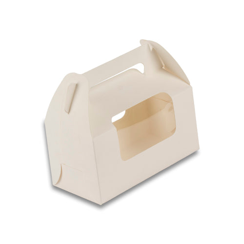 2 Jar Hamper Box With Dual Window And Handle (3.5*7*3.5 Inch) White (BK-52)