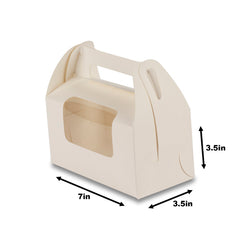 2 Jar Hamper Box With Dual Window And Handle (3.5*7*3.5 Inch) White (BK-52)