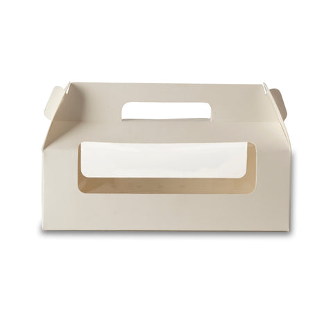 3 Jar Hamper Box With Dual Window And Handle (3.5*10.5*3.5 Inch) White (BK-53)