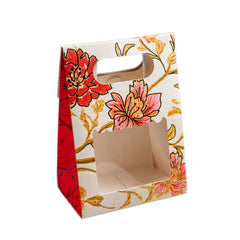 Floral patterned gift box on a white background