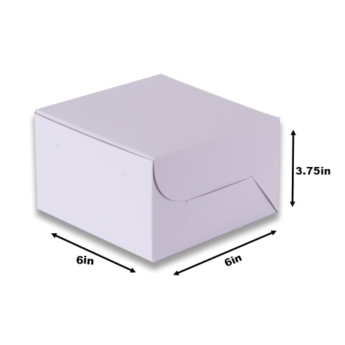 White 250 gms Cake Box  6*6*3.75 inch (BK-7)