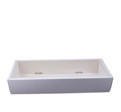 Hamper Box With Transparent Lid White- Inner Size: 15*5*3 Inch (BK-87)