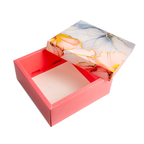 HAMPER BOX WITH TOP LID AND BOTTOM TRAY (8*8*3.75 INCH) (BK-91-B)