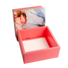 HAMPER BOX WITH TOP LID AND BOTTOM TRAY (8*8*3.75 INCH) (BK-91-B)