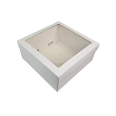 Hamper Box With Top Window Lid And Bottom Tray (8*8*3.75 Inch) (BK-91)