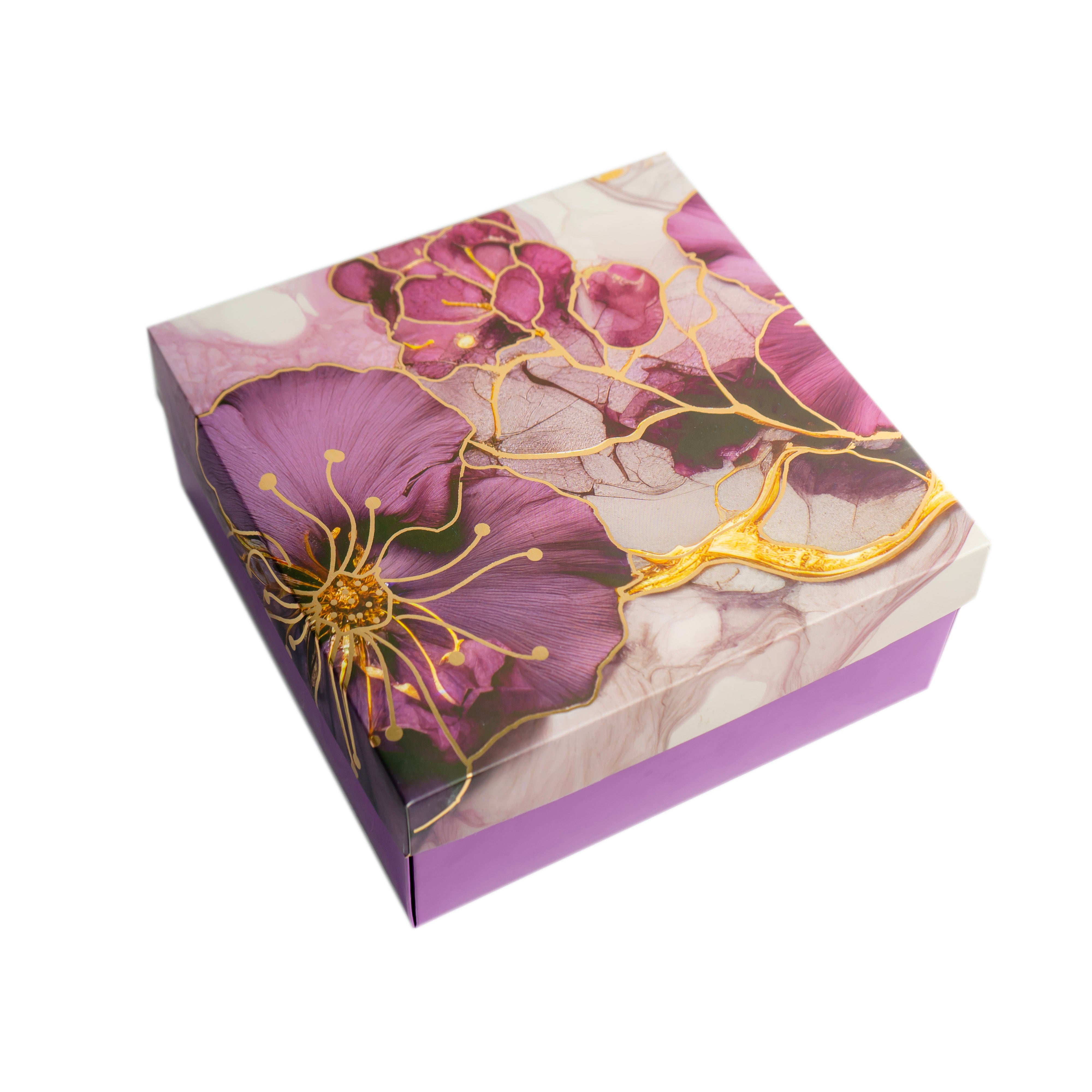 HAMPER BOX WITH TOP LID AND BOTTOM TRAY (8*8*3.75 INCH) (BK-91-P)