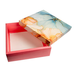 HAMPER BOX WITH TOP LID AND BOTTOM TRAY (10*10*3.75 INCH) (BK-92-B)