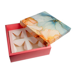 HAMPER BOX WITH TOP LID AND BOTTOM TRAY (10*10*3.75 INCH) (BK-92-B)