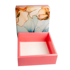 HAMPER BOX WITH TOP LID AND BOTTOM TRAY (10*10*3.75 INCH) (BK-92-B)