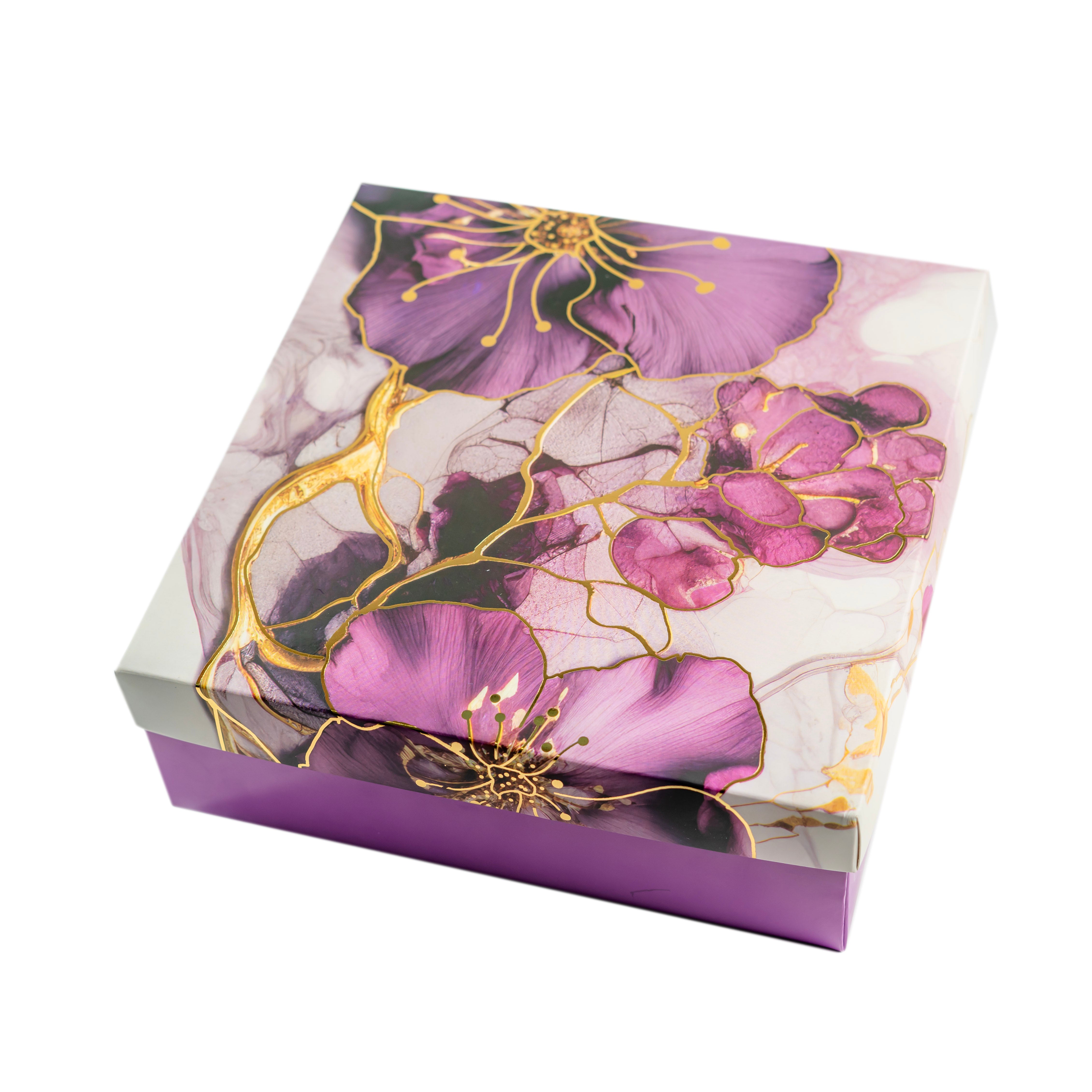 HAMPER BOX WITH TOP LID AND BOTTOM TRAY (10*10*3.75 INCH) (BK-92-P)